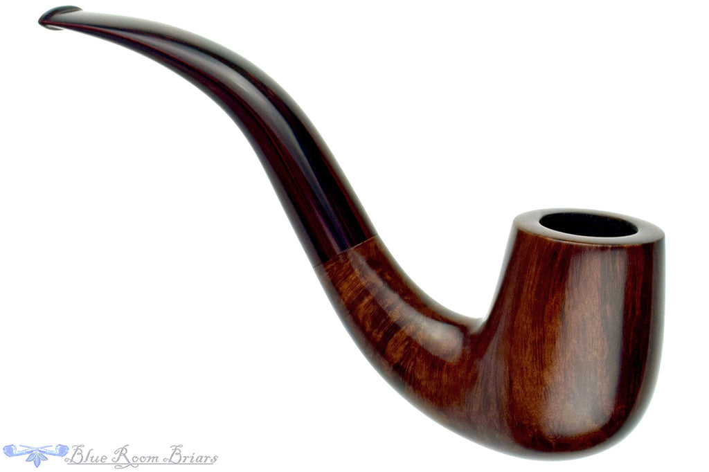 Blue Room Briars is proud to present this Jerry Crawford Pipe Bent Billiard with Brindle