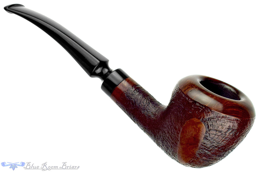 Blue Room Briars is proud to present this Iwan Ries Danish 332 Bent Partial Blast Strawberry Estate Pipe