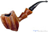 Blue Room Briars is proud to present this Søren Hand-Carved Bent Partial Blast Freehand Sitter with Plateau Estate Pipe