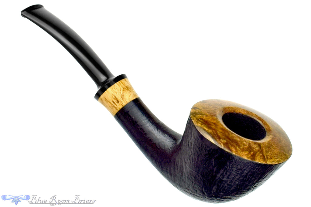 Blue Room Briars is proud to present this Brian Madsen Pipe 10 Year Anniversary 9 of 10 Bent Sandblast Dublin with Masur Birch