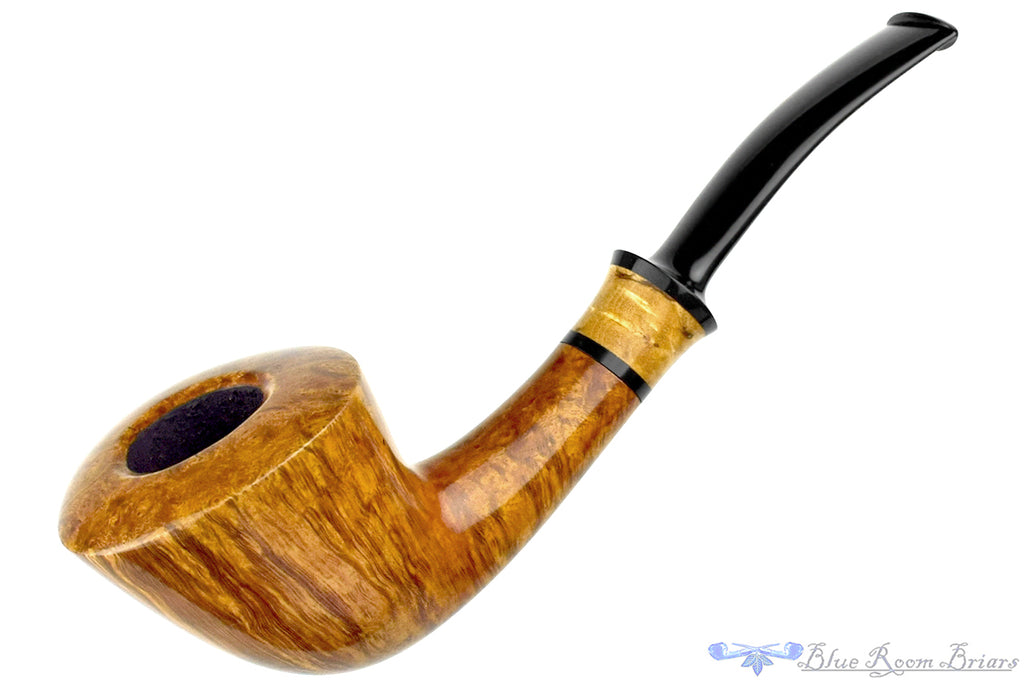 Blue Room Briars is proud to present this Brian Madsen Pipe 10 Year Anniversary 10 of 10 Bent Contrast Smooth Dublin with Masur Birch