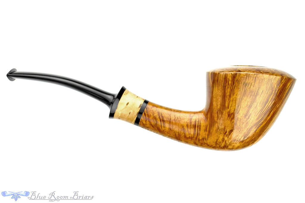 Blue Room Briars is proud to present this Brian Madsen Pipe 10 Year Anniversary 10 of 10 Bent Contrast Smooth Dublin with Masur Birch