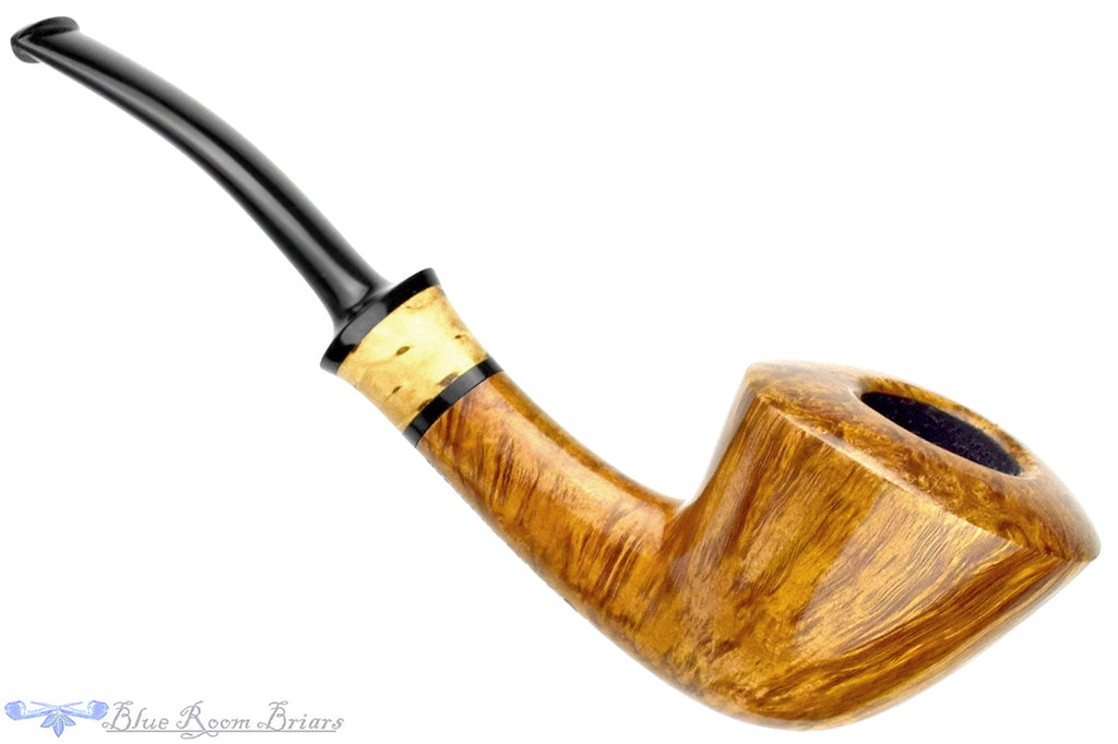 Blue Room Briars is proud to present this Brian Madsen Pipe 10 Year Anniversary 10 of 10 Bent Contrast Smooth Dublin with Masur Birch