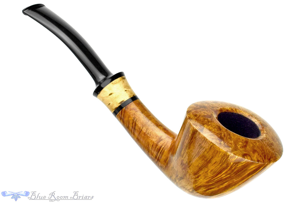 Blue Room Briars is proud to present this Brian Madsen Pipe 10 Year Anniversary 10 of 10 Bent Contrast Smooth Dublin with Masur Birch