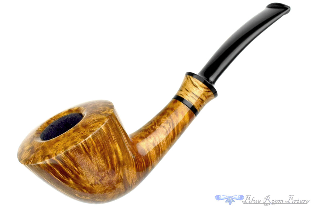 Blue Room Briars is proud to present this Brian Madsen Pipe 10 Year Anniversary 6 of 10 Bent Contrast Smooth Dublin with Masur Birch