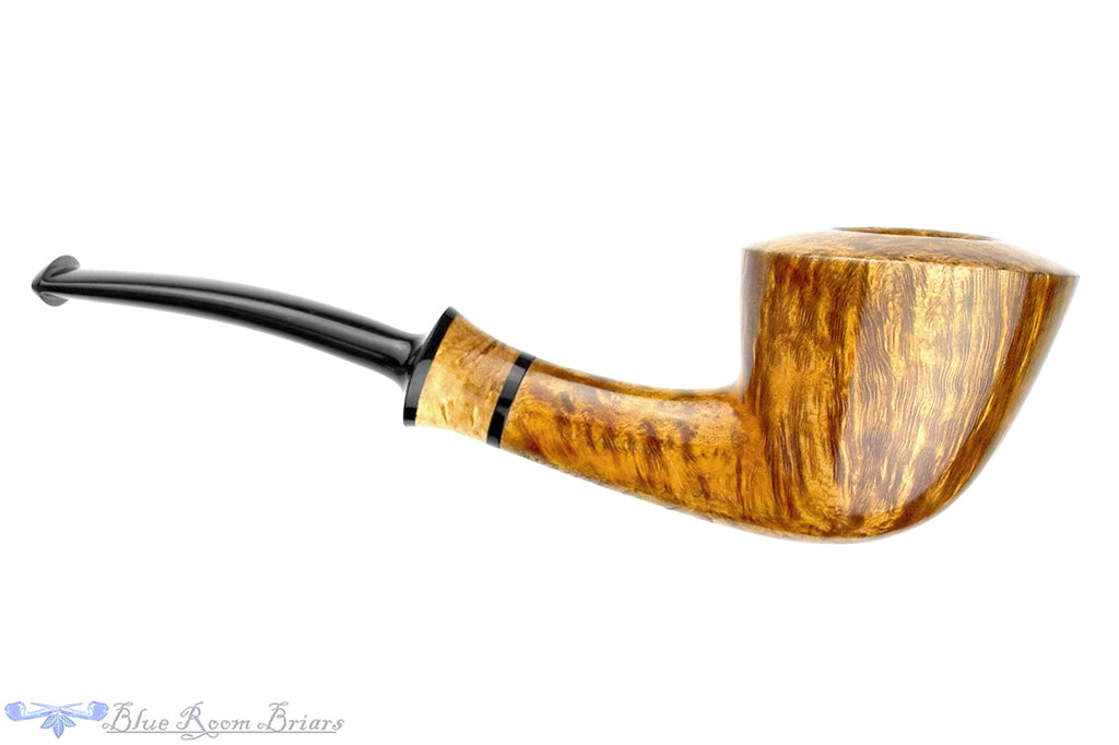 Blue Room Briars is proud to present this Brian Madsen Pipe 10 Year Anniversary 6 of 10 Bent Contrast Smooth Dublin with Masur Birch