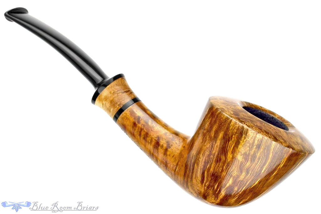 Blue Room Briars is proud to present this Brian Madsen Pipe 10 Year Anniversary 6 of 10 Bent Contrast Smooth Dublin with Masur Birch