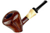 Jesek Pipe By Martin Paljesek Straight Grain Curved Sitter with Horn Ferrule