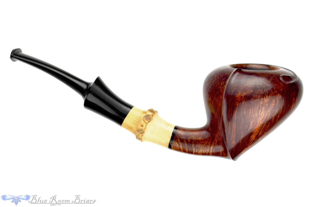 Jesek Pipe By Martin Paljesek Bent Strawberry with Bamboo