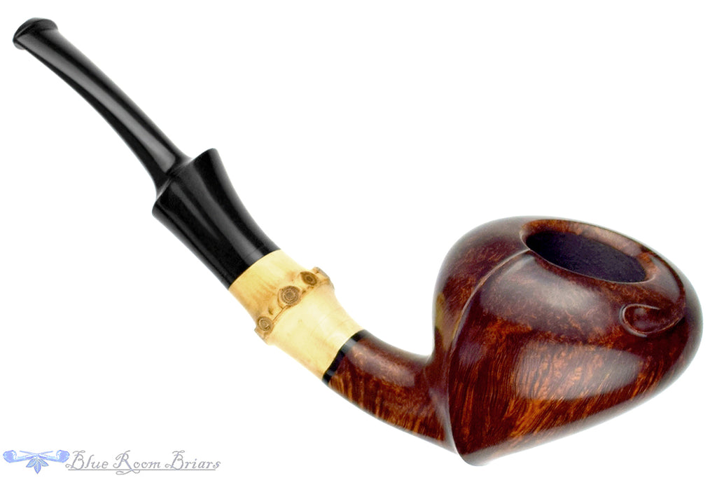 Jesek Pipe By Martin Paljesek Bent Strawberry with Bamboo