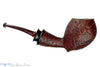 Blue Room Briars is proud to present this Bill Shalosky Pipe 781 Bent Sandblast Acorn with Gaboon Ebony and Brindle