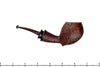 Blue Room Briars is proud to present this Bill Shalosky Pipe 781 Bent Sandblast Acorn with Gaboon Ebony and Brindle