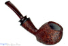 Blue Room Briars is proud to present this Bill Shalosky Pipe 781 Bent Sandblast Acorn with Gaboon Ebony and Brindle