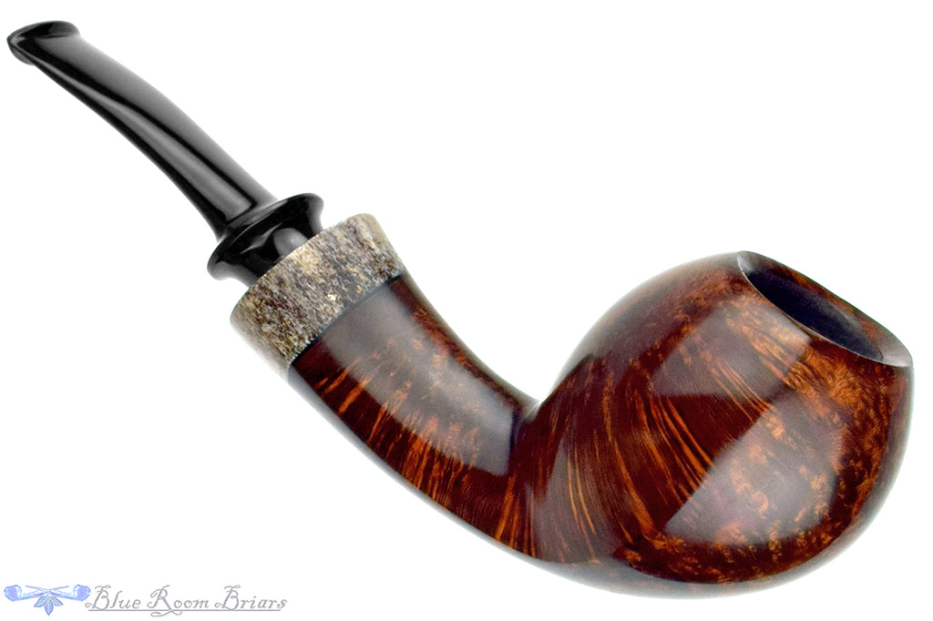 Blue Room Briars is proud to present this Dirk Heinemann Pipe Bent Cobra with Horn