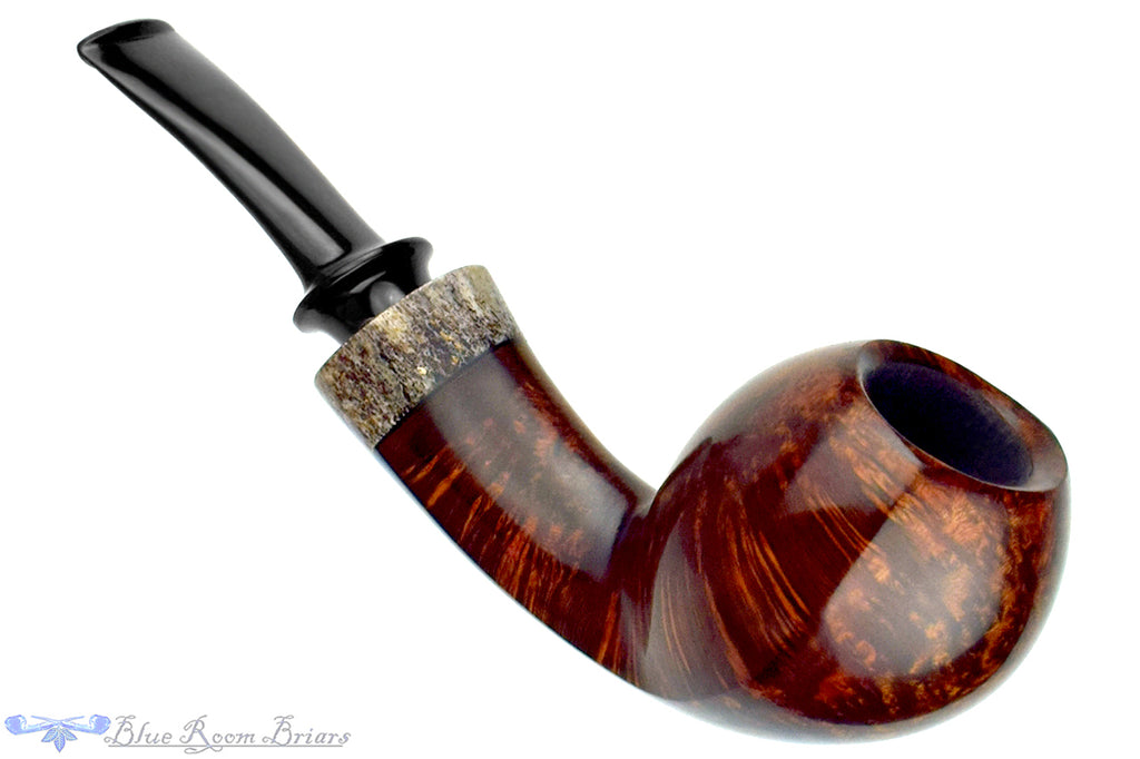 Blue Room Briars is proud to present this Dirk Heinemann Pipe Bent Cobra with Horn