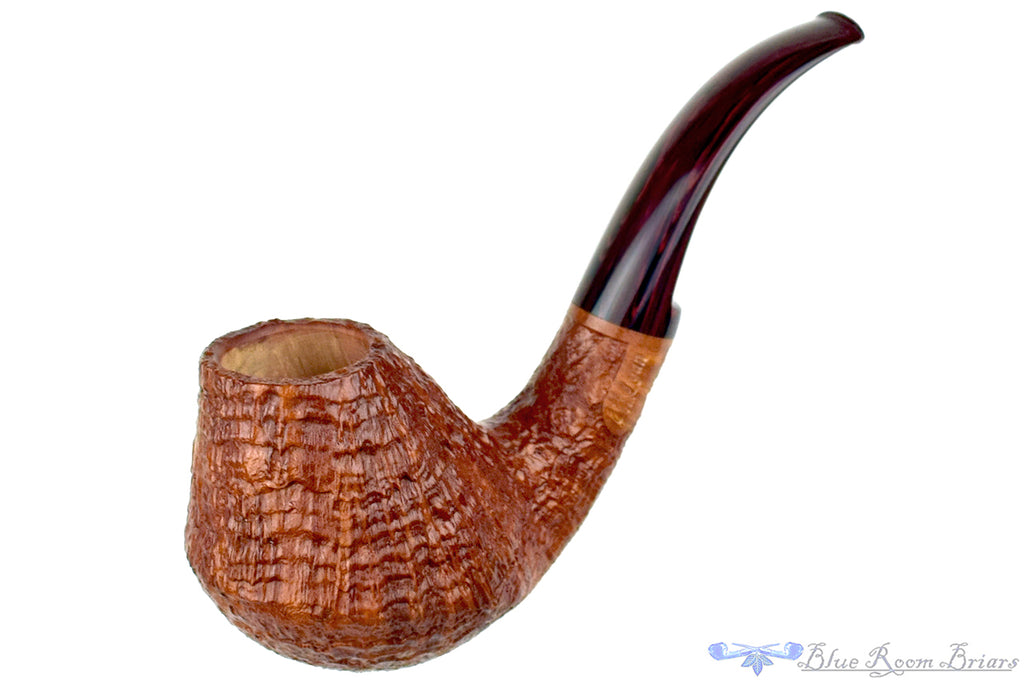 Blue Room Briars is proud to present this Chris Morgan Pipe Bent Ring Blast Volcano with Brindle