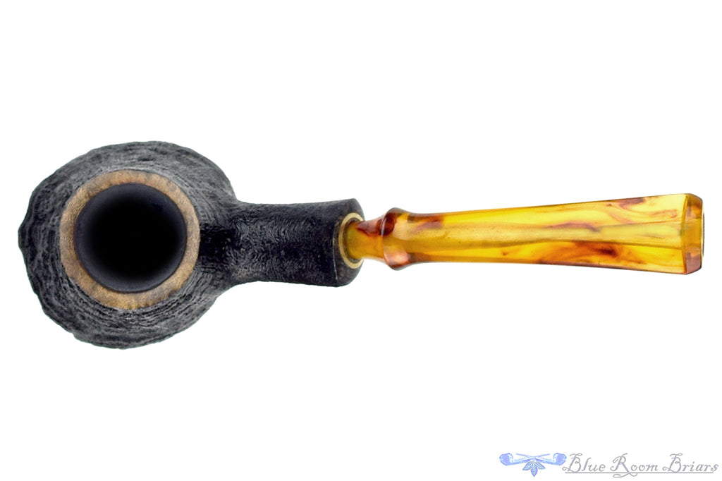 Blue Room Briars is proud to present this Jared Coles Pipe Bent Black Blast Volcano with Plateau and Bakelite