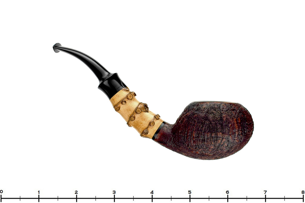 Blue Room Briars is proud to present this Nathan Armentrout Bent Sandblast Tomato with Bamboo Estate Pipe