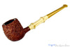 Blue Room Briars is proud to present this Nate King Pipe 388 Brown Blast Apple with Bamboo and Bakelite