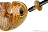 Blue Room Briars is proud to present this Jesse Jones Pipe Freehand Whiptail with Palm Wood and Military Mount