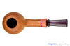 Blue Room Briars is proud to present this Tom Richard Pipe Tan Blast Apple with Rosewood and Purple Brindle