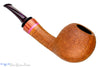 Blue Room Briars is proud to present this Tom Richard Pipe Tan Blast Apple with Rosewood and Purple Brindle