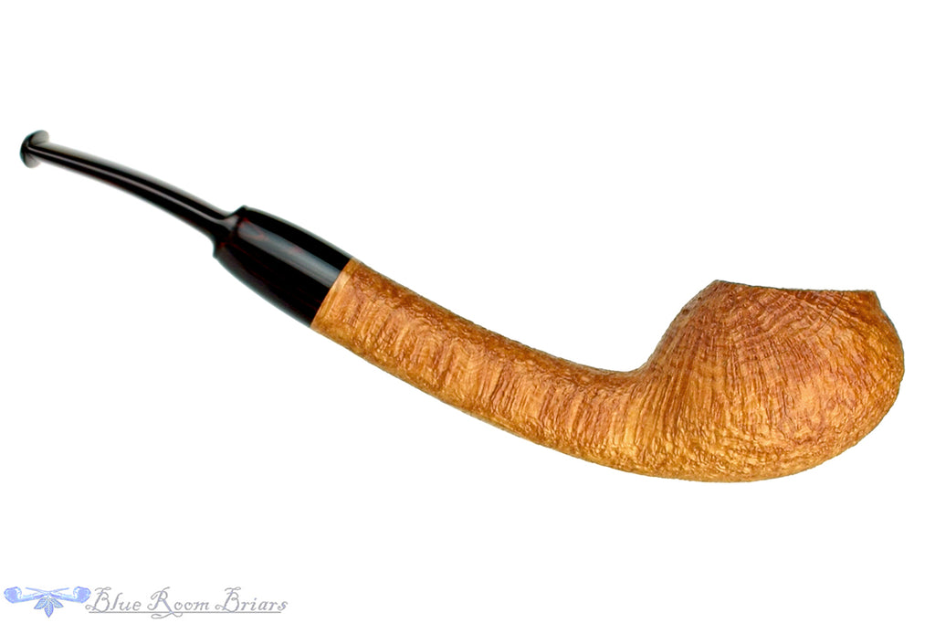 Blue Room Briars is proud to present this Bill Shalosky Pipe 412 Tan Blast Teapot with Brindle