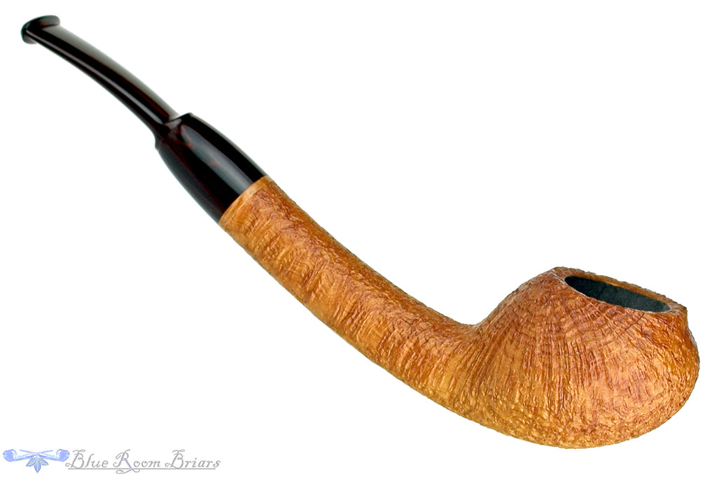 Blue Room Briars is proud to present this Bill Shalosky Pipe 412 Tan Blast Teapot with Brindle