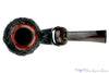 Nate King Pipe 520 Black Blast Dancing Pear with Titanium Ring