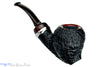 Nate King Pipe 520 Black Blast Dancing Pear with Titanium Ring