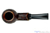 Blue Room Briars is proud to present this Jerry Crawford Pipe 1/4 Bent Mahogany Blast Egg with Smooth Shank Cap