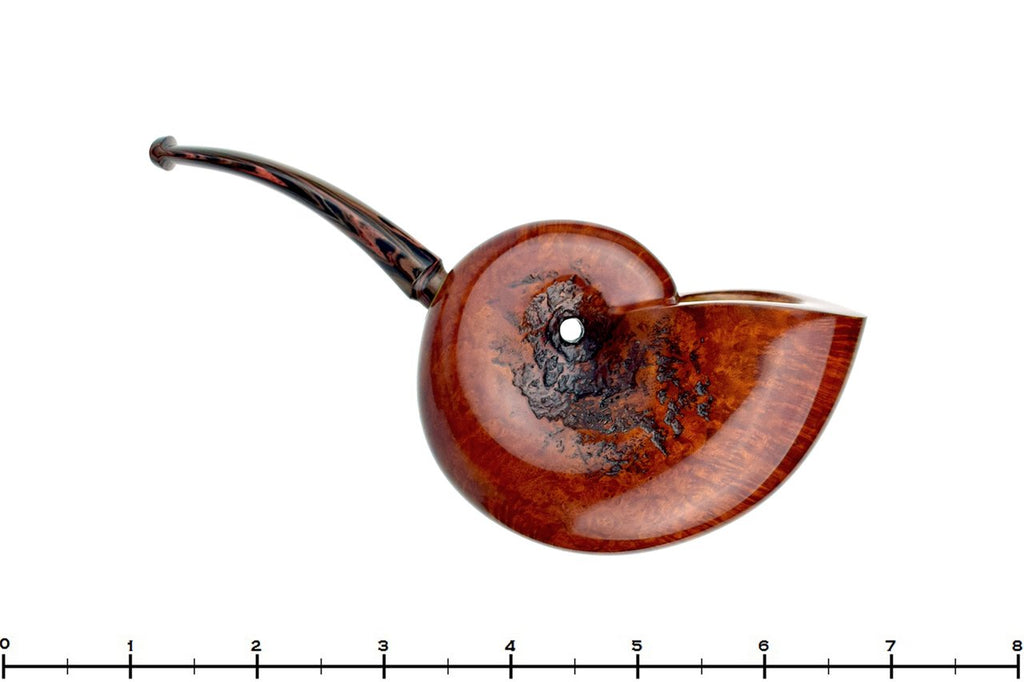 Blue Room Briars is proud to present this Bill Walther Pipe Twisted Nautilus with Brindle