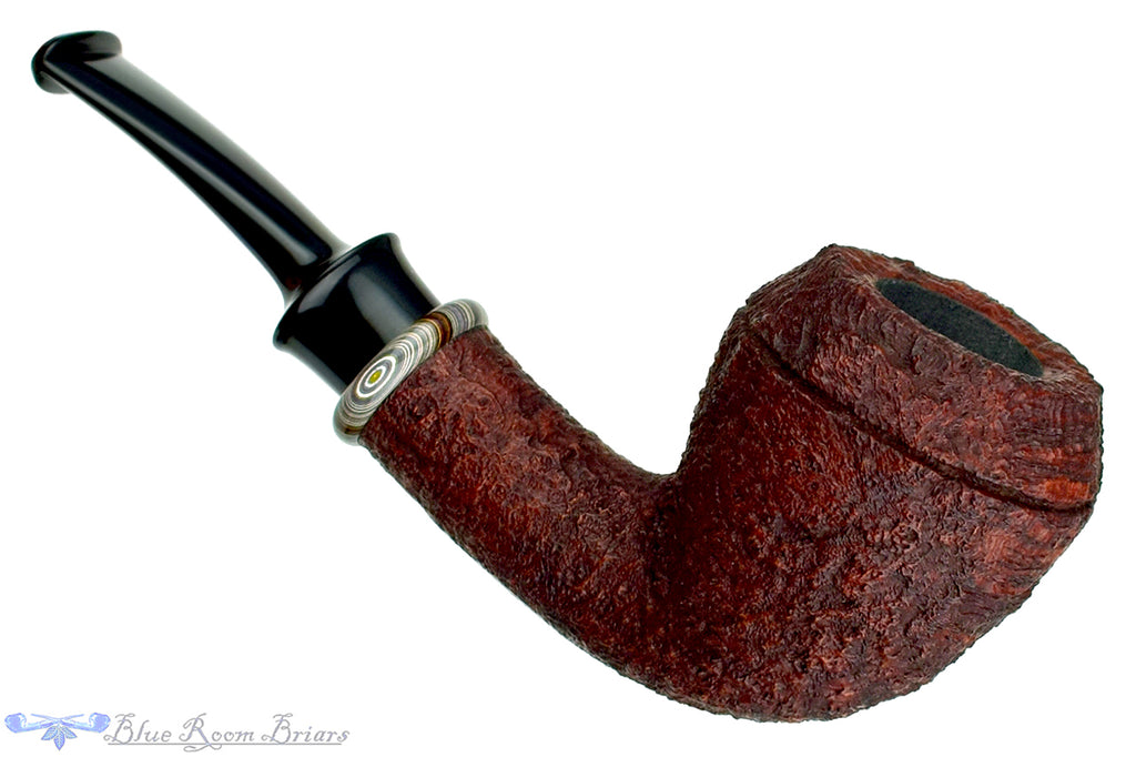 Blue Room Briars is proud to present this Bill Shalosky 473 1/4 Bent Sandblast Rhodesian with Fordite