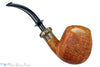 Blue Room Briars is proud to present this Ron Powell Pipe 1/4 Bent Tan Blast Brandy with Sand Brindle Ebonite Ferrule