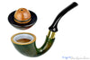 Blue Room Briars is proud to present this Johny Pipes Calabah 2021 Sandblast Calabash with Brass and Morta