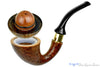 Johny Pipes Calabah 2021 Sandblast Calabash with Brass with Walnut