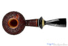 Blue Room Briars is proud to present this Joseph Skoda Pipe Cracked Shell Bent Apple with Brindle and Ivorite