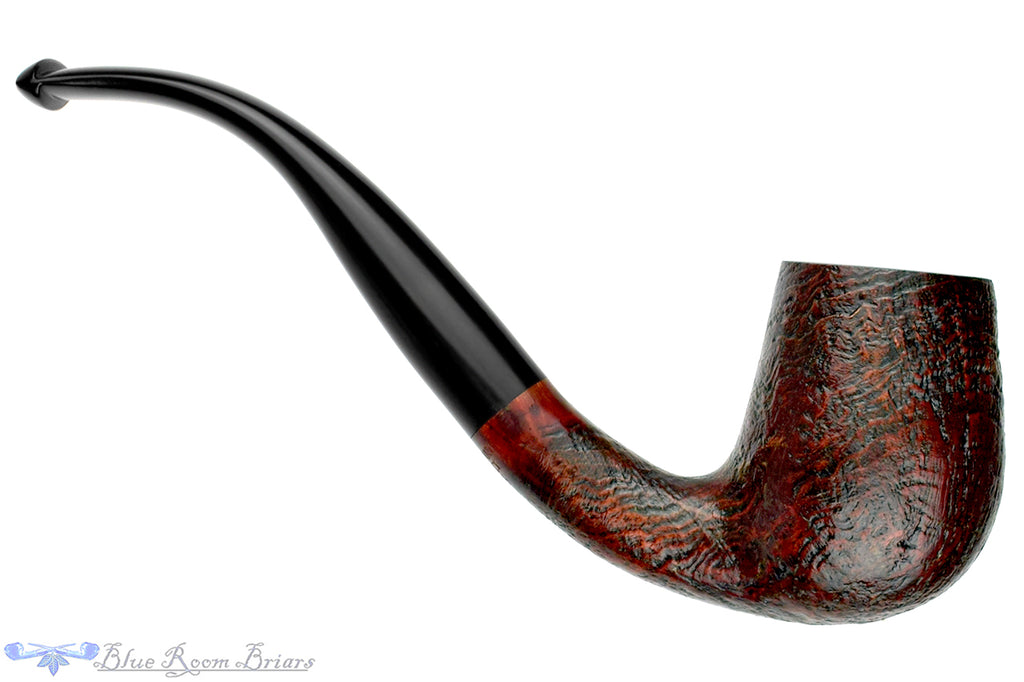 Blue Room Briars is proud to present this Merchant Service Pipe "1935" Sandblast Bent Billiard