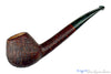 Blue Room Briars is proud to present this Bill Walther Pipe Bent Sandblast Oval Shank Cognac with Green Brindle