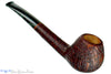 Blue Room Briars is proud to present this Bill Walther Pipe Bent Sandblast Oval Shank Cognac with Green Brindle