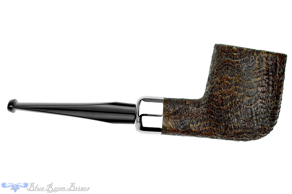 Blue Room Briars is proud to present this Doug Finlay Pipe Ring Blast Tall Pot with Nickel