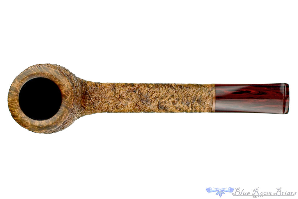 Blue Room Briars is proud to present this Jerry Crawford Pipe Contrast Blast Canadian with Cumberland Brindle