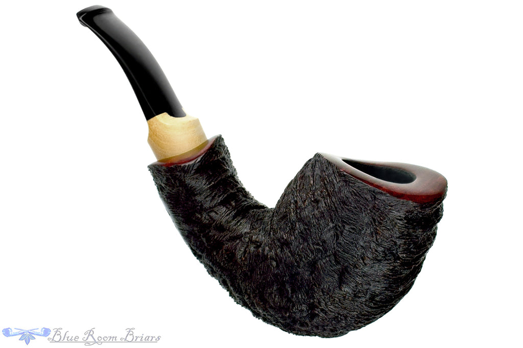 Blue Room Briars is proud to present this Jared Coles Pipe Bent Carved Brandy with Citrus Wood