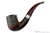 H Pipe by Aidan Hesslewood Bent Sandblast Billiard with Silver and Brindle