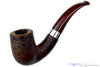 H Pipe by Aidan Hesslewood Bent Sandblast Billiard with Silver and Brindle