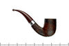 H Pipe by Aidan Hesslewood Bent Sandblast Billiard with Silver and Brindle