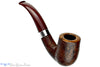 H Pipe by Aidan Hesslewood Bent Sandblast Billiard with Silver and Brindle