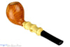 Charl Goussard Pipe Pear with Bamboo, Blue Room Briars, pear, smooth, straight grain, cross grain, birdseye, artisan pipe, new pipe, three knuckles, 3 knuckle bamboo, taper, tapered stem, straight pipe, sitter pipe, goussard pipes, south africa, cape town, production pipe, factory pipe, budget pipe, briar, briar pipe, tobacco pipe, wood pipe, wooden pipe, briar-pipe, smoking pipe, smoking hobby, ebonite, vulcanite, pipe stem, pipe mortise, stem, mortise, button, draft hole, grain, estate pipe, estate, refur