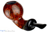 Blue Room Briars, Dirk Heinemann Pipe Smooth Danish Egg with Teardrop Shank, smooth, artisan pipe, handmade, bespoke pipe, straight grain, red finish, wood adornment, german, germany, danish, 