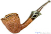 Blue Room Briars is proud to present this Nate King Pipe 679 Bent Ring Blast Paneled Dublin with Brindle and Plateau